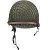 WWII US Army M1 Helmet, WW2 Gear, WW2 Helmet Metal Steel Shell Replica with Net/Canvas Chin Strap/Cat Eye Band view 2