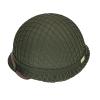 WWII US Army M1 Helmet, WW2 Gear, WW2 Helmet Metal Steel Shell Replica with Net/Canvas Chin Strap/Cat Eye Band view 4