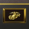 Northern Promotions Marine Corps Graduation Gift  8x10 Display with 5x7 Opening and USMC Emblem  Oak Picture Frame, Dark Gray Mat with Gold Trim - Ideal for Boot Camp Tribute Retirement view 2