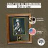 Northern Promotions Marine Corps Graduation Gift  8x10 Display with 5x7 Opening and USMC Emblem  Oak Picture Frame, Dark Gray Mat with Gold Trim - Ideal for Boot Camp Tribute Retirement view 3