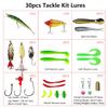 UperUper Fishing Lures Kit Set, Baits Tackle Including Crankbaits, Topwater, Spinnerbaits, Worms, Jigs, Hooks, Tackle Box and More Fishing Gear Lure for Bass Trout view 2