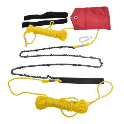 Tree Hand Rope Chain Saw 63 Teeth High Hardness Comfortable Handle Folding Pocket Chainsaw for Tree Pruning 48 Inch