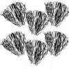 Anderson's Premium Black and White School Spirit Shakers, Cheerleader Pom Poms, Sports Fan, Football, Basketball, Homecoming, Squad, Team, Party, Dance Club, Performance, Celebration Pack of 6 view 3