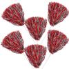 Anderson's Premium Scarlet Red and Gray School Spirit Shakers, Cheerleader Pom Poms, Sports Fan, Football, Basketball, Homecoming, Squad, Team, Party, Dance Club, Performance, Celebration Pack of 6 view 3