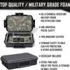 1 Pistol 2 Magazine + Accessories Gun Case | Black Case x Camouflage Foam | Doro Waterproof Pistol Storage with Custom Mycasebuilder Foam Insert view 2