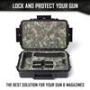 1 Pistol 2 Magazine + Accessories Gun Case | Black Case x Camouflage Foam | Doro Waterproof Pistol Storage with Custom Mycasebuilder Foam Insert view 4
