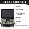 4 Pistol 12 Magazine Doro Gun Case with Custom MyCaseBuilder Foam Insert - Waterproof - Tactical Firearms, Ammunition, and Accessory Holder - Black Case X Camouflage Foam - 18 x 14 x 7 Inches view 2