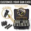 4 Pistol 12 Magazine Doro Gun Case with Custom MyCaseBuilder Foam Insert - Waterproof - Tactical Firearms, Ammunition, and Accessory Holder - Black Case X Camouflage Foam - 18 x 14 x 7 Inches view 3