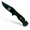 Military Gift Shop Coast Guard Black Stealth Folding Tactical Elite Knife - Spring Assisted USCG Black Rescue Knife - Coast Guard Black Knife view 2