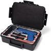 1 Pistol 2 Magazine + Accessories Gun Case | Black Case x American Flag Foam | Doro Waterproof Pistol Storage with Custom Mycasebuilder Foam Insert view 1