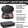 1 Pistol 2 Magazine + Accessories Gun Case | Black Case x American Flag Foam | Doro Waterproof Pistol Storage with Custom Mycasebuilder Foam Insert view 2