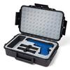 1 Pistol 2 Magazine + Accessories Gun Case | Black Case x Diamond Plate Foam | Doro Waterproof Pistol Storage with Custom Mycasebuilder Foam Insert view 1
