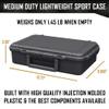 1 Pistol 2 Magazine + Accessories Gun Case | Black Case x Diamond Plate Foam | Doro Waterproof Pistol Storage with Custom Mycasebuilder Foam Insert view 3