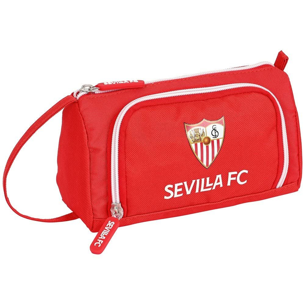 SAFTA Unisex Kid's Bag with Folding Pocket Full Sevilla Fc, 200x85x110 Mm Pull 200x85x110mm, red, Estndar