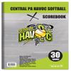 Score It Right - Customized Big Blue Baseball/Softball Scorebook  Premium Score Keeping Book  16 Player - 30 Game Scorebook with Pitch Count, Individual Player Stats, Batting Average Chart view 4
