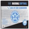 Score It Right - Customized Side by Side Baseball/Softball Scorebook  Premium Score Keeping Book  16 Player - 30 Game Scorebook with Pitch Count, Individual Player Stats, Batting Average Chart view 2