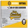 Score It Right - Customized Side by Side Baseball/Softball Scorebook  Premium Score Keeping Book  16 Player - 30 Game Scorebook with Pitch Count, Individual Player Stats, Batting Average Chart view 3