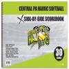Score It Right - Customized Side by Side Baseball/Softball Scorebook  Premium Score Keeping Book  16 Player - 30 Game Scorebook with Pitch Count, Individual Player Stats, Batting Average Chart view 4