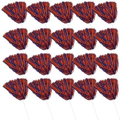 Anderson's Premium Royal Blue and Orange School Spirit Shakers, Cheerleader Pom Poms, Sports Fan, Football, Basketball, Homecoming, Squad, Team, Party, Dance Club, Performance, Celebration Pack of 20