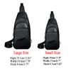 Le'aokuu Men Outdoor Casual Travel Hiking Tea Crossbody Chest Sling Bag Rig One Shoulder Strap Bag Backpack Men Leather (D 8013 Black) view 2