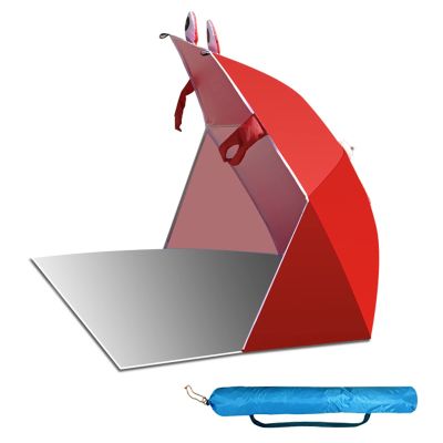 RTYUIO Pop Up Tent, Camping Tent Beach Camping Tent Foldable Outdoor Lightweight Waterproof Tent as Sun Shelter Family and Dog on