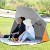 RTYUIO Pop Up Tent, Camping Tent Beach Camping Tent Foldable Outdoor Lightweight Waterproof Tent as Sun Shelter Family and Dog on Garden Beach with Storage Bag, Windproof Nails (Color : Blue) view 3