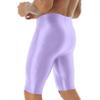 ACSUSS Mens Gloosy Shorts High Waist Running Fitness Shiny Pants Smooth Tights Yoga Sexy Oil Tight Light Purple X-Large view 3