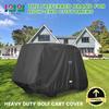 10L0L Golf Cart Covers Universal Fits for Yamaha EZGO Club Car Lifted 2+2/4 Passengers Golf Cart, 600D Waterproof Windproof Sunproof Outdoor Polyester Full Cover with 3-Zipper Doors (Black) view 2