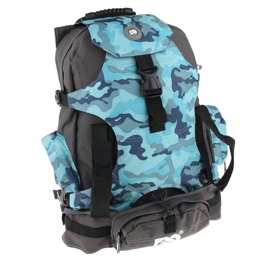 NW 36L 20.9x14.2x7.5inch Ice Skate Bags Inline Skate Bags Multi Pockets Roller Skates Carrier Container with Portable Handle Strap for Men Women Kids (Blue Camouflage)
