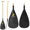 Z&J SPORT Outrigger Canoe Paddle Wooden Shaft, Tahiti Style Hybrid OC Paddle with T-Handle, Durable OC Paddle for Waka AMA, vaa, Bent Shaft & 12 Degree Blade Cube,50" view 1