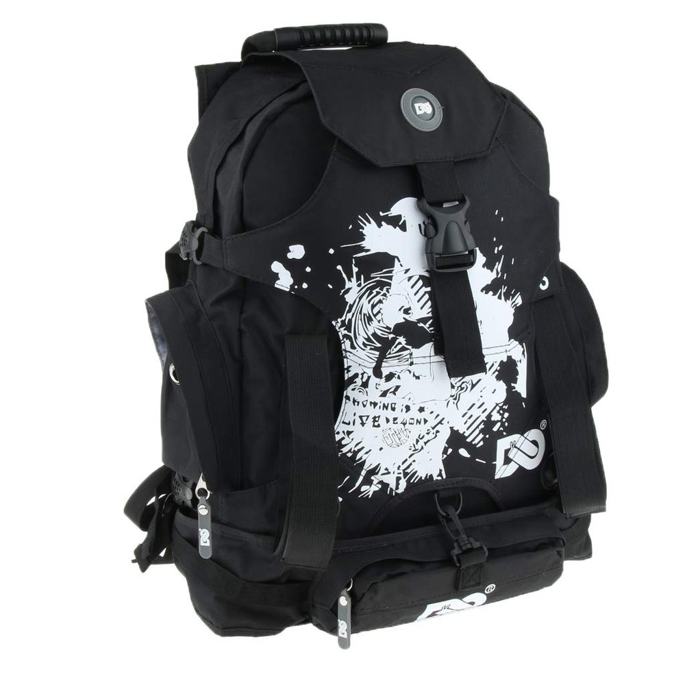 NW 36L 20.9x14.2x7.5inch Ice Skate Bags Inline Skate Bags Multi Pockets Roller Skates Carrier Container with Portable Handle Strap for Men Women Kids (Black)