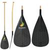 Z&J SPORT Outrigger Canoe Paddle Wooden Shaft, Tahiti Style Hybrid OC Paddle with T-Handle, Durable OC Paddle for Waka AMA, vaa, Bent Shaft & 12 Degree Blade Hui,47" view 1