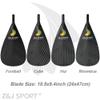 Z&J SPORT Outrigger Canoe Paddle Wooden Shaft, Tahiti Style Hybrid OC Paddle with T-Handle, Durable OC Paddle for Waka AMA, vaa, Bent Shaft & 12 Degree Blade Hui,47" view 4