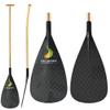 Z&J SPORT Outrigger Canoe Paddle Wooden Shaft, Tahiti Style Hybrid OC Paddle with T-Handle, Durable OC Paddle for Waka AMA, vaa, Bent Shaft & 12 Degree Blade Rhombus,48" view 1