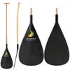 Z&J SPORT Outrigger Canoe Paddle Wooden Shaft, Tahiti Style Hybrid OC Paddle with T-Handle, Durable OC Paddle for Waka AMA, vaa, Bent Shaft & 12 Degree Blade Football,51" view 1