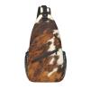MuMuYun Sling Bag, Red and white cowhide print Crossbody Sling Backpack for Casual Shoulder Women And Men view 1