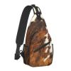 MuMuYun Sling Bag, Red and white cowhide print Crossbody Sling Backpack for Casual Shoulder Women And Men view 2