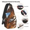 MuMuYun Sling Bag, Red and white cowhide print Crossbody Sling Backpack for Casual Shoulder Women And Men view 4