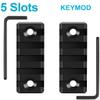 Gotical 5 Slots Aluminum Key mod Rail Section for Key mod Five Slots Key mod Rail Picatinnii Rail Section (Pack of 3-6 PCS 5 Slots) view 3