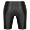 QinCiao Men's Shiny Compression Shorts Quick Dry Sports Tight Shorts Soft Running Pants Swimwear Black Large view 4