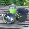 5PCs Outdoor Camping Cookware Camping Stove Cooking Utensils Non-Stick Pot Portable Lightweight Picnic Stove Set for Hiking Backpack view 4
