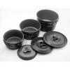 Camping Cookware 12PCs Nonstick Lightweight Pots Pans with Plates Bowls Mesh Bag for Backpacking Hiking Picnic Outdoor Supplies view 3