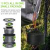 12PCs Camping Cookware Non-Stick Lightweight Pot Pan Kettle Set with Bowls Plates Forks Spoons Combination for Backpacking Outdoor Picnic,Orange view 4
