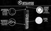 Outslayer Filled Punching Bag Boxing Training Practice MMA Heavy Bag 100 Pound Made in USA (Black/White, Without D-Ring) view 3