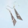 hgTUP Earring S925 Personality Fashion Marcasite Smooth Triangle Earrings Female/Silver view 1