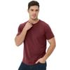 netdraw Men's Ultra-Soft Bamboo Viscose T-Shirt, Curved Hem Lightweight Cooling Cotton Blend Casual Tee, Maroon, Large view 3