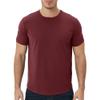 netdraw Men's Ultra-Soft Bamboo Viscose T-Shirt, Curved Hem Lightweight Cooling Cotton Blend Casual Tee, Maroon, X-Large view 1