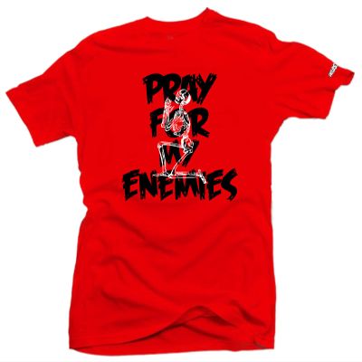 SNELOS Sneaker Matching Graphic Tee  Chile Red Inspired Streetwear T Shirt for Men - (Enemies) Red | X-Large