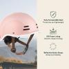 Retrospec Remi Kids' Bike Helmet for Youth Boys & Girls- Bicycle Helmet with Built-in Visor and Adjustable Reflective Straps for Skateboarding, Scooters, Rollerblading - Blush - 49-53cm view 2