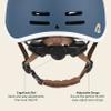 Retrospec Remi Kids' Bike Helmet for Youth Boys & Girls- Bicycle Helmet with Built-in Visor and Adjustable Reflective Straps for Skateboarding, Scooters, Rollerblading - Matte Navy - 49-53cm view 4